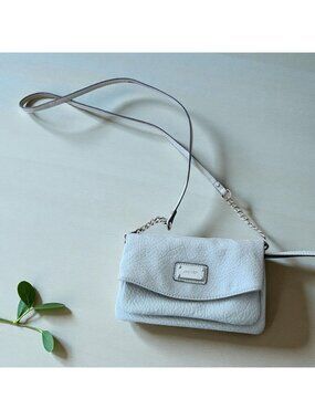 NINE WEST Light Beige Multipocket Chain Crossbody Bag